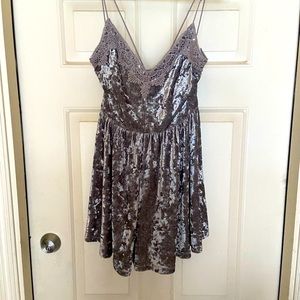 She + Sky velvet romper